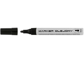 Marker olejowy ECONOMY, fibrowa kocwka 2, 5 mm, 8 kolorw czarny Pudeko [opakowanie=12szt]