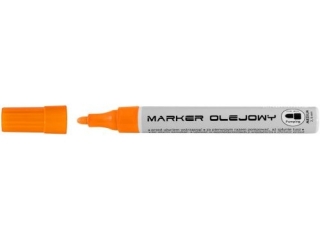 Marker olejowy ECONOMY, fibrowa kocwka 2, 5 mm, 8 kolorw pomaraczowy Pudeko [opakowanie=12szt]