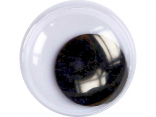 Oczy bez kleju czarne 20mm bez rzs 20szt.