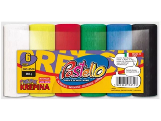 Krepina MINI MINI 10x250 cm 180 gram 6 szt. mix kolor�w CLASIC PAS-8523 [opakowanie=1szt]