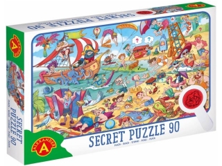 PUZZLE OBSERWACYJNE Z LUPĄ- 90 ELEMENTÓW/ PLAŻA