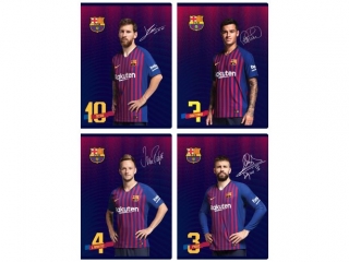 Zeszyt MO A5 16k 3linie kolor FCB Barca Fan 7 [opakowanie=20szt]