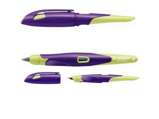 PIÓRO WIECZNE STABILO EASYbirdy NEON ŻÓŁTO/FIOLET. PRAWOR.(12)