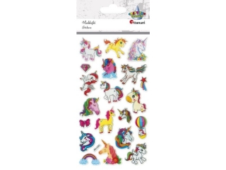Naklejki wypukłe jednorożce 20szt.