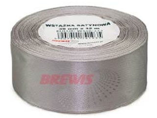 Wst��ka satynowa  rozmiar: 38mm x 32 m kolor: srebrny