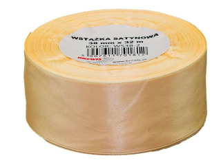 Wst��ka satynowa  rozmiar: 38mm x 32 m kolor: ecru