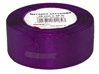 Wst��ka satynowa  rozmiar: 38mm x 32 m kolor: fioletowy