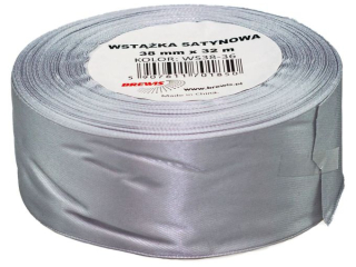 Wst��ka satynowa  rozmiar: 38mm x 32 m kolor: platynowy