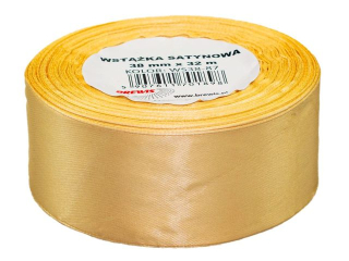 Wst��ka satynowa  rozmiar: 38mm x 32 m kolor: z�oty