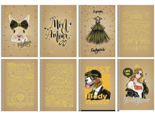 Ko�obrulion A5 kratka 96k kremowy papier, "Mon Amour"