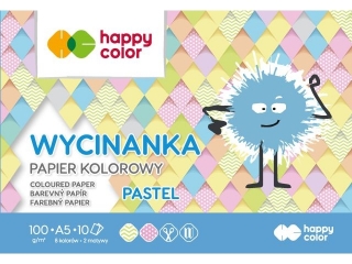 Blok Wycinanka Pastel, A5 10 ark, 100 g, Happy Color