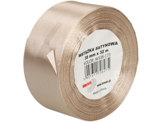 Wstka satynowa  rozmiar: 38mm x 32 m kolor: migdaowy