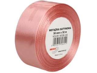 Wstka satynowa  rozmiar: 38mm x 32 m kolor:guma balonowa