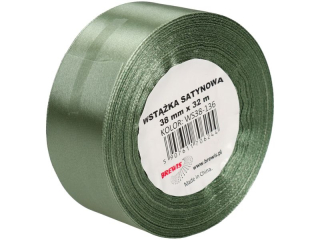 Wstka satynowa  rozmiar: 38mm x 32 m kolor: khaki