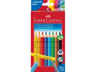 KREDKI JUMBO GRIP 8 KOL. + OWEK JUMBO+ MAZAK FABER-CASTELL [opakowanie=5szt]