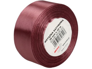 Wstka satynowa  rozmiar: 38mm x 32 m kolor: brudny r