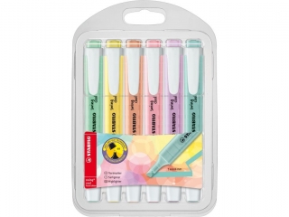 ZAKREŚLACZ STABILO SWING COOL, PASTEL ETUI 6 SZT.()