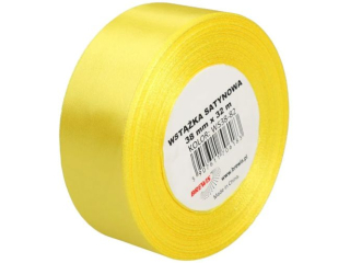 Wstka satynowa  rozmiar: 38mm x 32 m kolor: kanarkowy