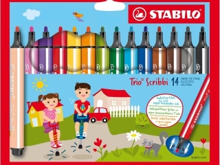 FLAMASTER STABILO TRIO SCRIBBI PUD. Z ZAWIESZKĄ 14 SZT. (3)