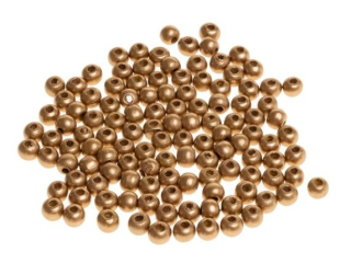 Koraliki drewniane do nawlekania kolor: złoty rozmiar: 8mm ilość: 120 szt waga: 18g