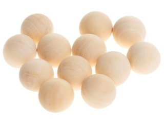 Drewniane kulki (bez otworu) rozmiar: 30mm ilo: 4 szt waga: 38g