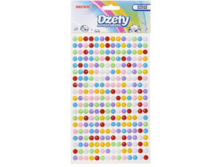 Dżety samoprzylepne rozmiar: 6mm ilość: 266 szt kolor: pastelowy mix