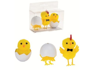 Kurczaczki w skorupce rozmiar: 6cm ilość w opakowaniu: 3szt kolor: żółty