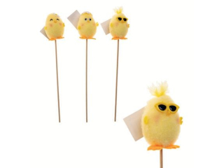 Kurczaczki na piku rozmiar: 4 x 26cm ilość w opakowaniu: 3 szt kolor: żółty