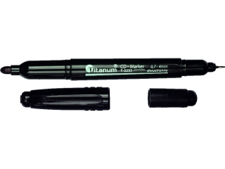Marker do płyt CD i DVD T-2232 2 końcówki: 0, 7/4mm czarny