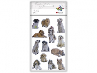 Naklejki wypukłe miękkie psy 13szt.