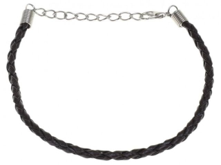 Bransoletka z zapięciem grubość: 3 mm długość : 18 cm kolor: czarny