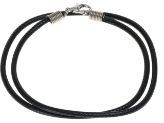Naszyjnik z zapięciem grubość: 3 mm długość : 45 cm kolor: czarny