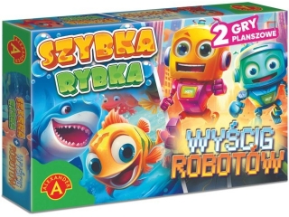 RODZINNA GRA PLANSZOWA - SZYBKA RYBKA + WYŚCIG ROBOTÓW