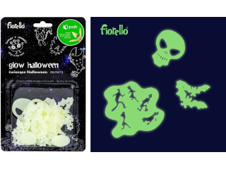 Ozdoby fluorescencyjne HALLOWEEN miks 18szt. FIORELLO GR-GW13