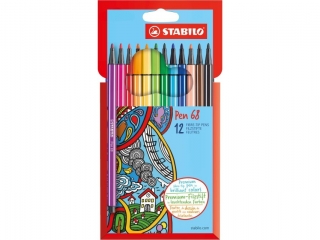 Flamaster STABILO Pen 68 etui kartonowe 12 szt. [opakowanie=6szt]