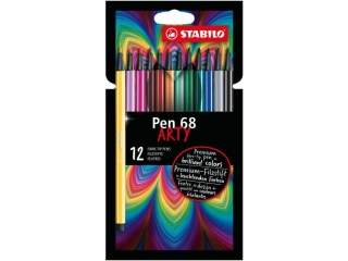 Flamaster STABILO Pen 68 etui kartonowe 12 szt. ARTY [opakowanie=6szt]