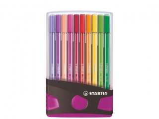 Flamaster STABILO Pen 68 ColorParade antracyt/rowy 20 szt. [opakowanie=5szt]