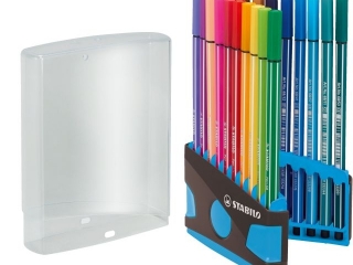 Flamaster STABILO Pen 68 ColorParade antracyt/niebieski 20 szt. [opakowanie=5szt]