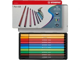 STABILO Pen 68 metalowe etui 10 szt. 6810-6