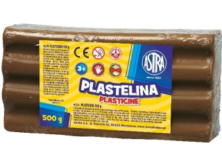 Plastelina Astra 500g brązowa