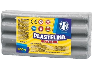 Plastelina Astra 500g popielata