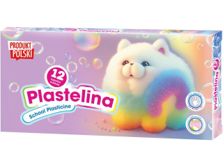 Plastelina szkolna Pieski 12 kolor�w [opakowanie=5szt] (CEN+6%)