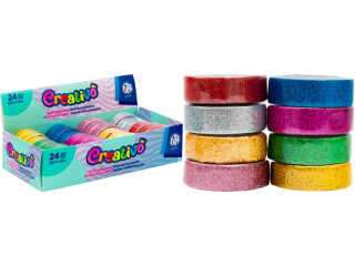 Ta�ma dekoracyjna brokatowa Glossy Creativo - display 24 sztuki [opakowanie=24szt] (CEN+3%)