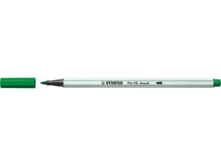 Flamaster STABILO Pen 68 brush zielony [opakowanie=10szt]