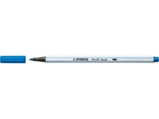 Flamaster STABILO Pen 68 brush ciemnoniebieski [opakowanie=10szt]