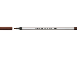 Flamaster STABILO Pen 68 brush brz [opakowanie=10szt]