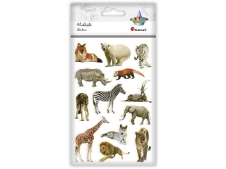 Naklejki wypukłe miękkie zwierzęta 13szt.