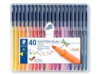 Flamastry triplus, 40 kol. w etui, Staedtler