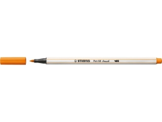 Flamaster STABILO Pen 68 brush pomaraczowy [opakowanie=10szt]