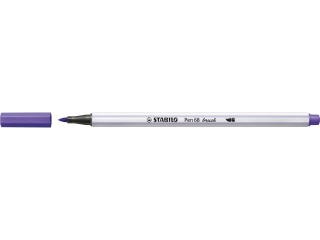 Flamaster STABILO Pen 68 brush fiolet [opakowanie=10szt]